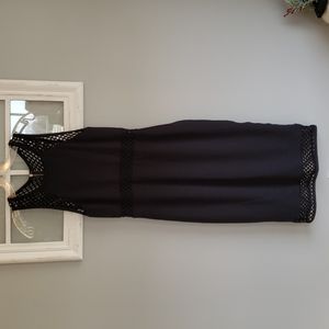 Express Black Dress with Mesh Cutouts
